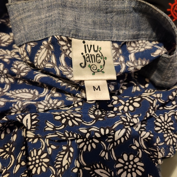 Ivy Jane Blue Floral Bell sleeve Kimono cover up - Picture 2 of 4